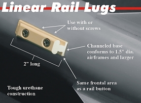 1.0" (1010 ) Linear Rail Lugs. 2 pack