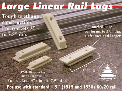 1.5" (1515 ) Large Linear Rail Lugs. 2 pack