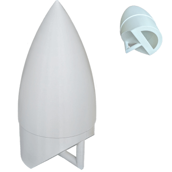 NC-80 4" Nose Cone. 3D-Printed