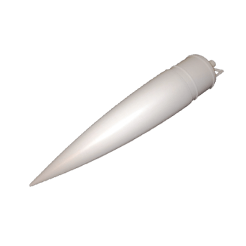 3.9" Heavy Duty Nose Cone (White). 17" long