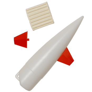 Jayhawk Nose Cone with 2 Canard Fins and Weight