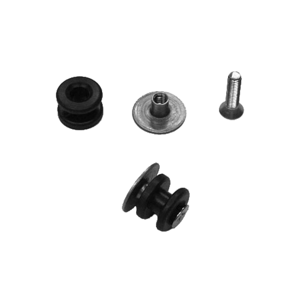 1.0" (1010) Delrin Rail Buttons with Flange Nut. 2 pack - Click Image to Close