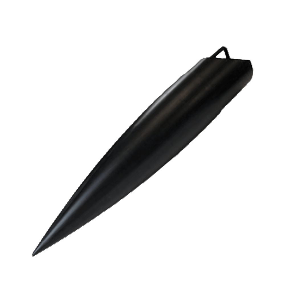 4" Heavy Duty Nose Cone (Black). 16" long - Click Image to Close