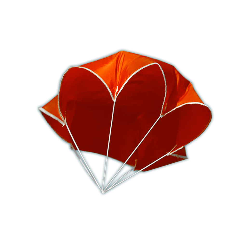 50" Neon Orange Nylon Parachute - Click Image to Close