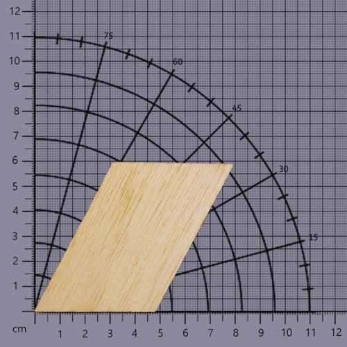 Trapezoidal Fin #1. Balsa 1/8"