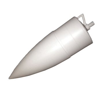 4" Heavy Duty Short Nose Cone (White). 9.5" long